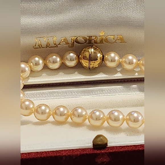 VINTAGE MAJORICA PEARL BEADED BRACELET in Box 7" - Picture 7 of 12